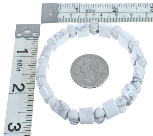 Howlite Stretch Bead Bracelet KX121027